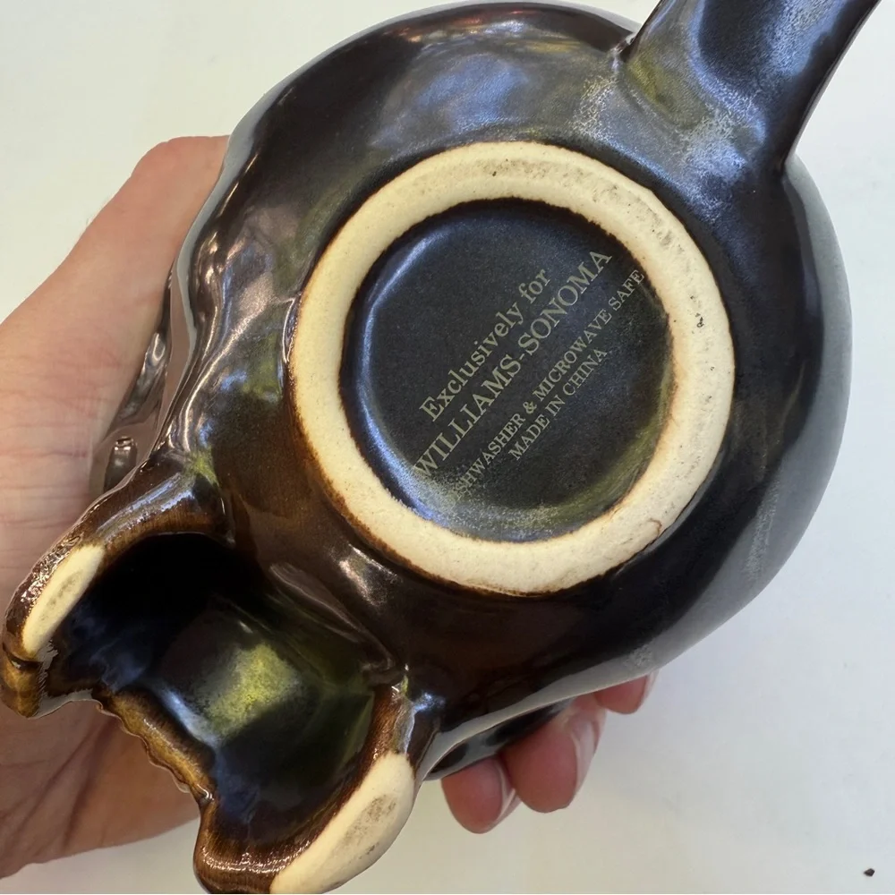 Williams Sonoma Vintage Skull Brown Mug